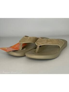 Flip Flop Thong Sandal Khaki Womens 5 Kids 3 Soft Science Skiff 2.0 Canvas